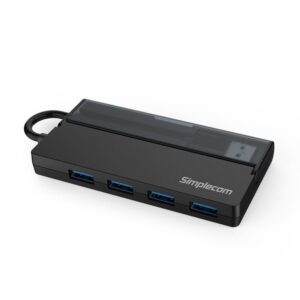 CH329 Portable 4 Port USB 3.2 Gen1 (USB 3.0) 5Gbps Hub with Cable Storage Simplecom