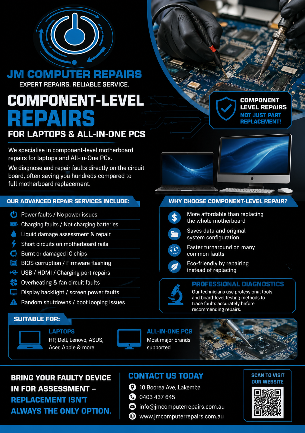 Component Level Repairs - JM Computer Repairs
